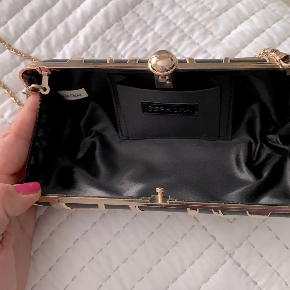 Sephora small black/gold purse - Picture 4 of 7